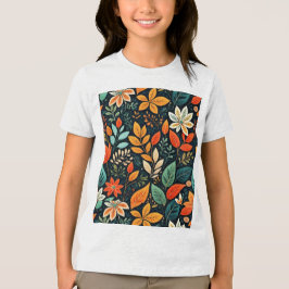 Blumen Exotische Blumen Muster Tri-Blend Shirt