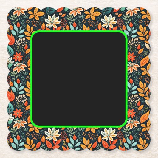 Blumen Exotische Blumen Muster Untersetzer (Vorderseite)