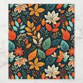 Blumen Exotische Blumen Muster Weinetikett (Einzelnes Label)