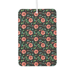 Blumen-Exotische Blumen und Blätter-Muster-45654 Autolufterfrischer