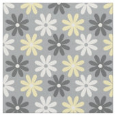 Blumen Fabric Group Gelber und Graues Pattern Stoff (Nahaufnahme)