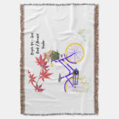 Blumen-Fahrrad-Motivationsdesign Decke (Vorderseite Vertikal)