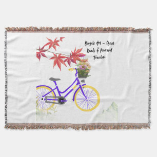 Blumen-Fahrrad-Motivationsdesign Decke