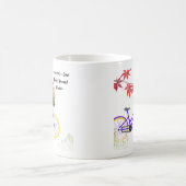Blumen-Fahrrad-Motivationsdesign Kaffeetasse (Mittel)