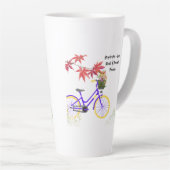 Blumen-Fahrrad-Motivationsdesign Milchtasse (Rechte Ecke)
