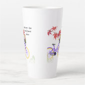 Blumen-Fahrrad-Motivationsdesign Milchtasse (Vorderseite)