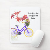Blumen-Fahrrad-Motivationsdesign Mousepad (Mit Mouse)