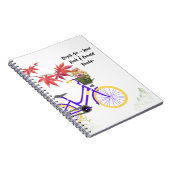 Blumen-Fahrrad-Motivationsdesign Notizblock (Rechte Seite)