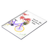 Blumen-Fahrrad-Motivationsdesign Notizblock (Linke Seite)