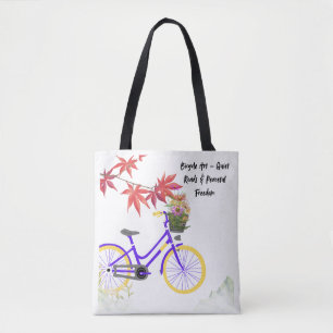 Blumen-Fahrrad-Motivationsdesign Tasche