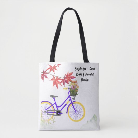 Blumen-Fahrrad-Motivationsdesign Tasche (Vorderseite)