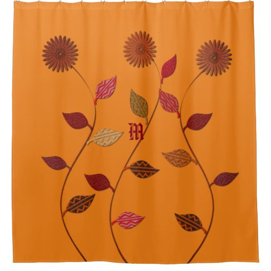 Blumen Fall Duschvorhang (Vorderseite)