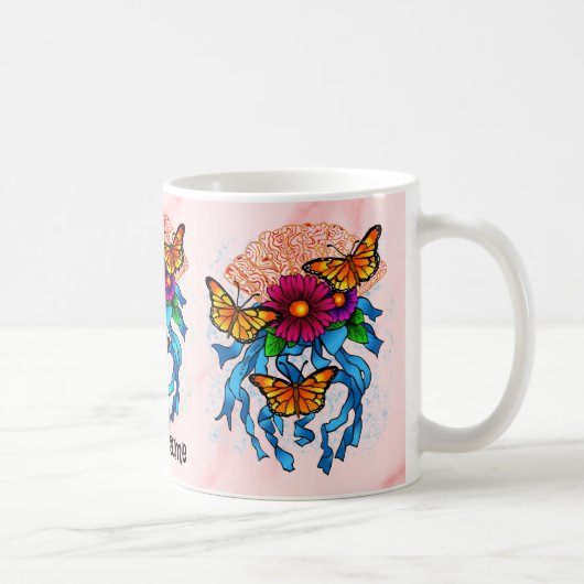 Blumen-Fan Kaffeetasse (Rechts)
