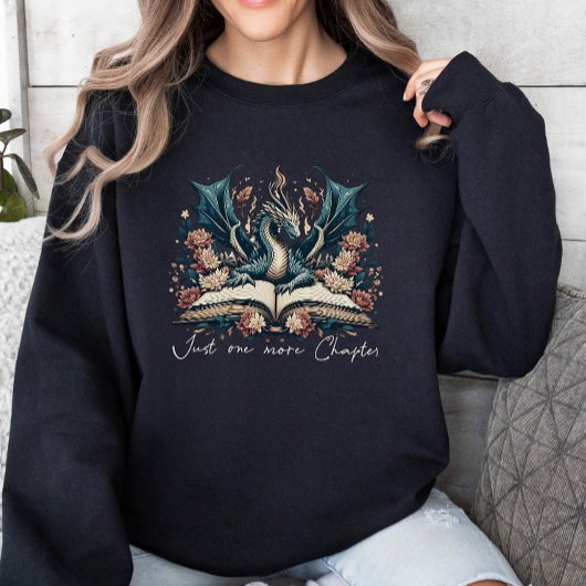 Blumen-Fantasie-Buch-Drache-Sweatshirt Sweatshirt