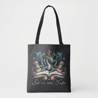 Blumen-Fantasie-Buch-Drache-Tragetasche Tasche