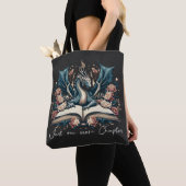 Blumen-Fantasie-Buch-Drache-Tragetasche Tasche (Von Nahem)