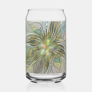 Blumen-Fantasie Moderne Fraktal-Kunst-Blume mit Go Dosenglas