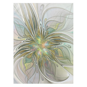 Blumen-Fantasie Moderne Fraktal-Kunst-Blume mit Go Tischdecke