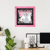 Blumen Fantasy Angel Design Poster Print (Heimbüro)