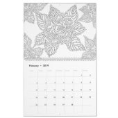 Blumen färben Ihre eigene personalisierte Farbe Kalender (Feb 2019)