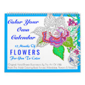 Blumen färben Ihre eigene personalisierte Farbe Kalender (Titelbild)