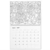 Blumen färben Ihre eigene personalisierte Farbe Kalender (Mär 2027)
