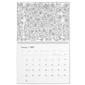 Blumen färben Ihre eigene personalisierte Farbe Kalender (Jan 2027)