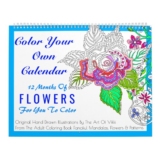 Blumen färben Ihre eigene personalisierte Farbe Kalender (Titelbild)