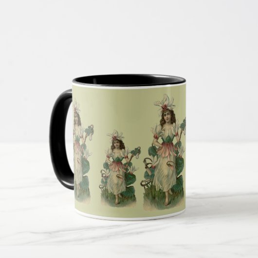 Blumen-feenhafte Kaffee-Tasse Tasse (Vorderseite Links)