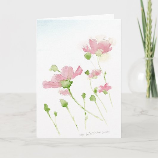 Blumen Feiertagskarte (Vorderseite)