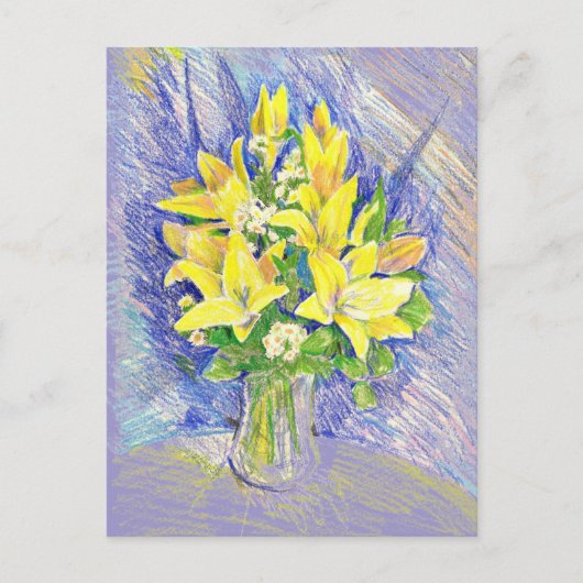 Blumen Feiertagspostkarte (Vorderseite)