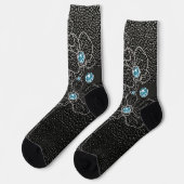 Blumen Felsen Socken (Linkes Detail)