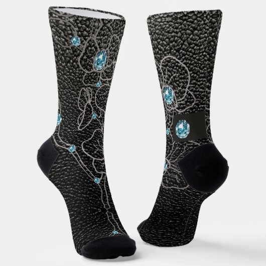 Blumen Felsen Socken (Gewinkelt)