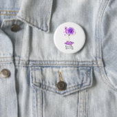 Blumen Flamingo Hoffnung Lila Band Überdosis Bewus Button (Beispiel)