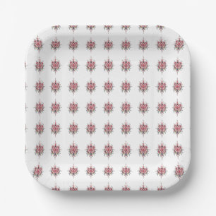 Blumen & Flammen - Vintage Blumenpracht Pappteller