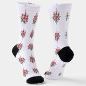 Blumen & Flammen - Vintage Blumenpracht Socken (Gewinkelt)