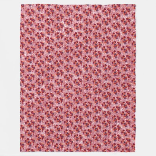 Blumen Fleecedecke (Vorderseite)
