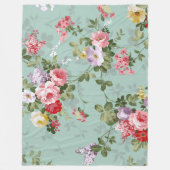 Blumen Fleecedecke (Vorderseite)
