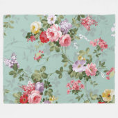 Blumen Fleecedecke (Vorderseite (Horizontal))