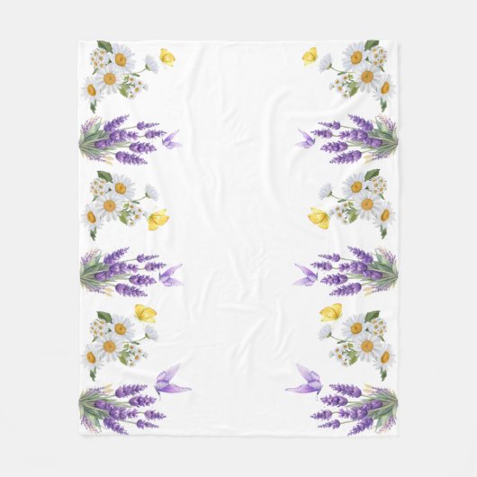 Blumen Fleecedecke (Vorderseite)