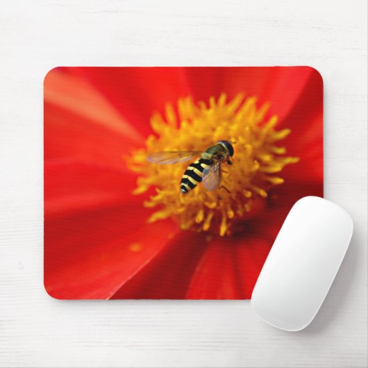 Blumen-Fliege Mousepad (Mit Mouse)