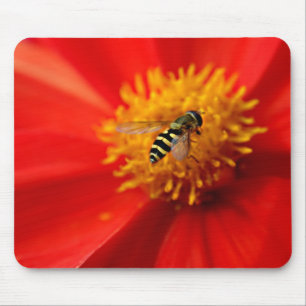 Blumen-Fliege Mousepad