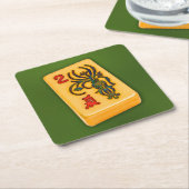 Blumen-Fliese Milliamperestunde Jongg Rechteckiger Pappuntersetzer (angewinkelt)