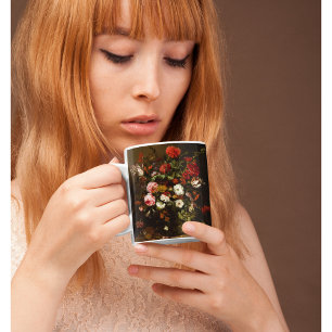Blumen Floral Vintage Kunst Gold Monogramm Jumbo Jumbo-Tasse