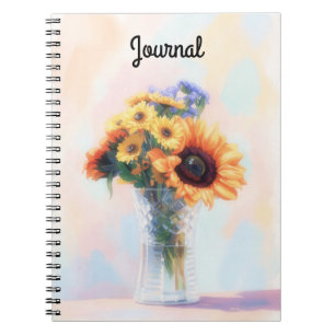 Blumen Florale Kunst Blumen Vase Journal Personali Notizblock
