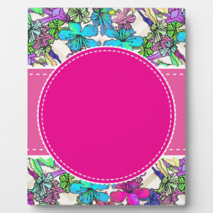 Blumen florale Ranken farbenfroh chic elegant Brau Fotoplatte