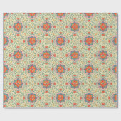 Blumen-Folk-Muster-Geschenkpapier Geschenkpapier (Flach)