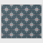Blumen-Folk-Muster-Geschenkpapier Geschenkpapier (Flach)