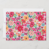 Blumen-Foto-Abschieds-Dankeskarte Einladung (Rückseite)