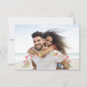 Blumen-Foto-Hochzeit Dankeskarte (Vorderseite)